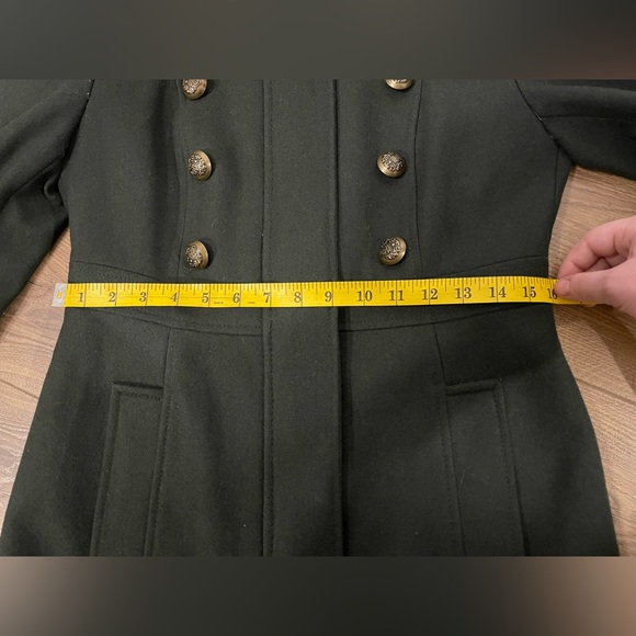 Esprit Wool Blend Green Military Style Peacoat Jacket Women’s medium - Picture 9 of 9